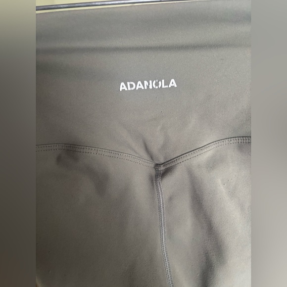 Andola Ultimate Wrap-Over Workout Leggings Yoga Pants - Olive Green Size: XS - Picture 4 of 4